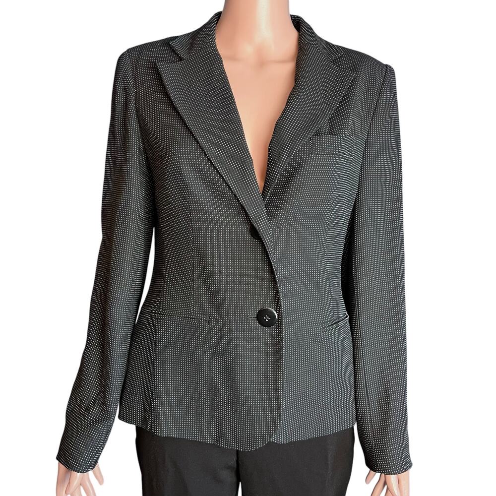 Talbots Tiny Polka Dot Blazer 8 Career Quiet Luxury Old Money Preppy Theater